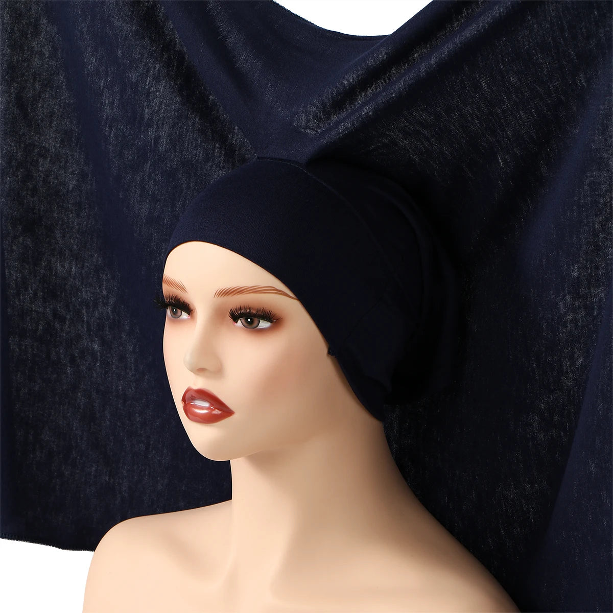 Hijab Inner Cap Set (6-Pack + Hairband)