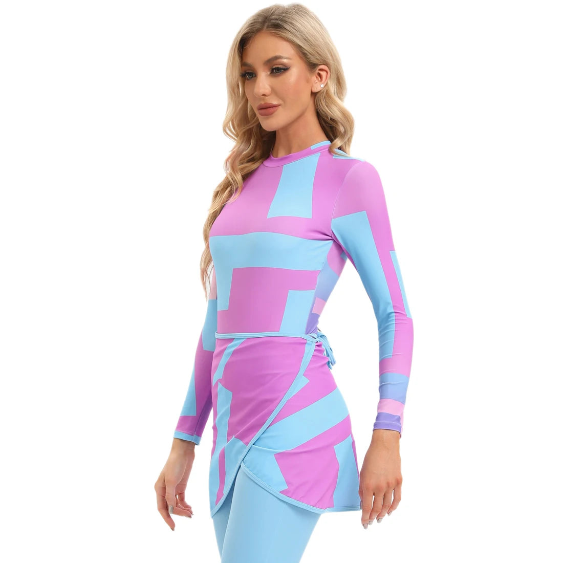 Muslim modest Long Sleeve Burkini swimwear for women Full Cover Islamic Hijab maillots de bains musulmans maillot femme