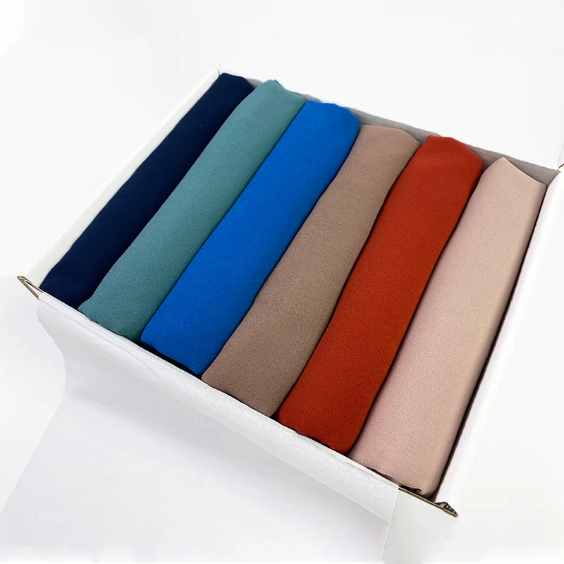 Chiffon Hijab Gift Box (6-Piece)