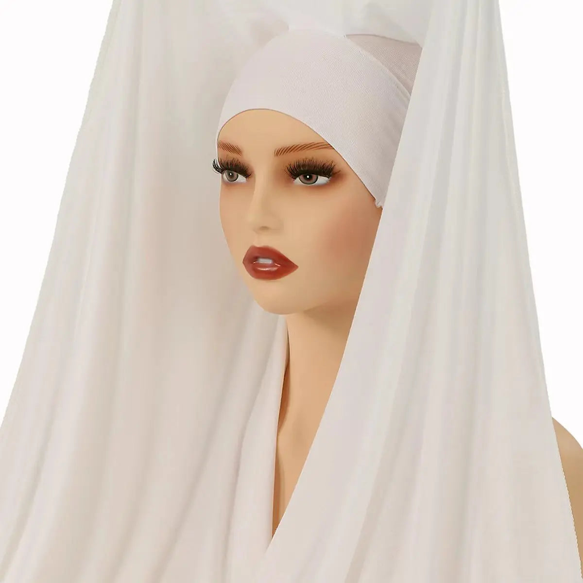 Hijab Inner Cap Set (6-Pack + Hairband)