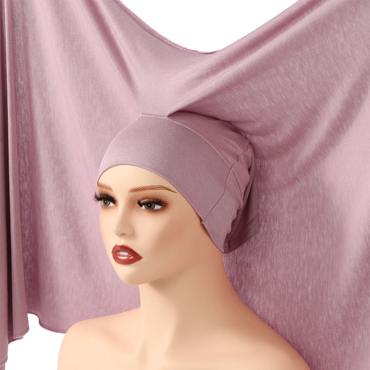 Hijab Inner Cap Set (6-Pack + Hairband)