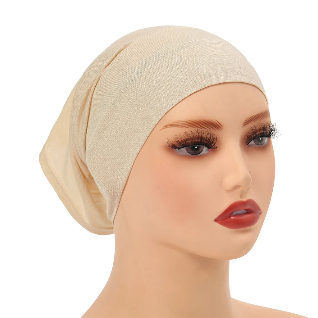 Hijab Inner Cap Set (6-Pack + Hairband)