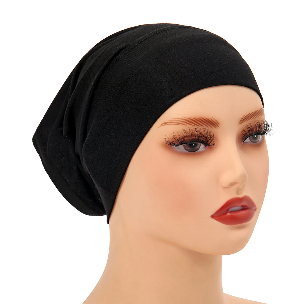 Hijab Inner Cap Set (6-Pack + Hairband)