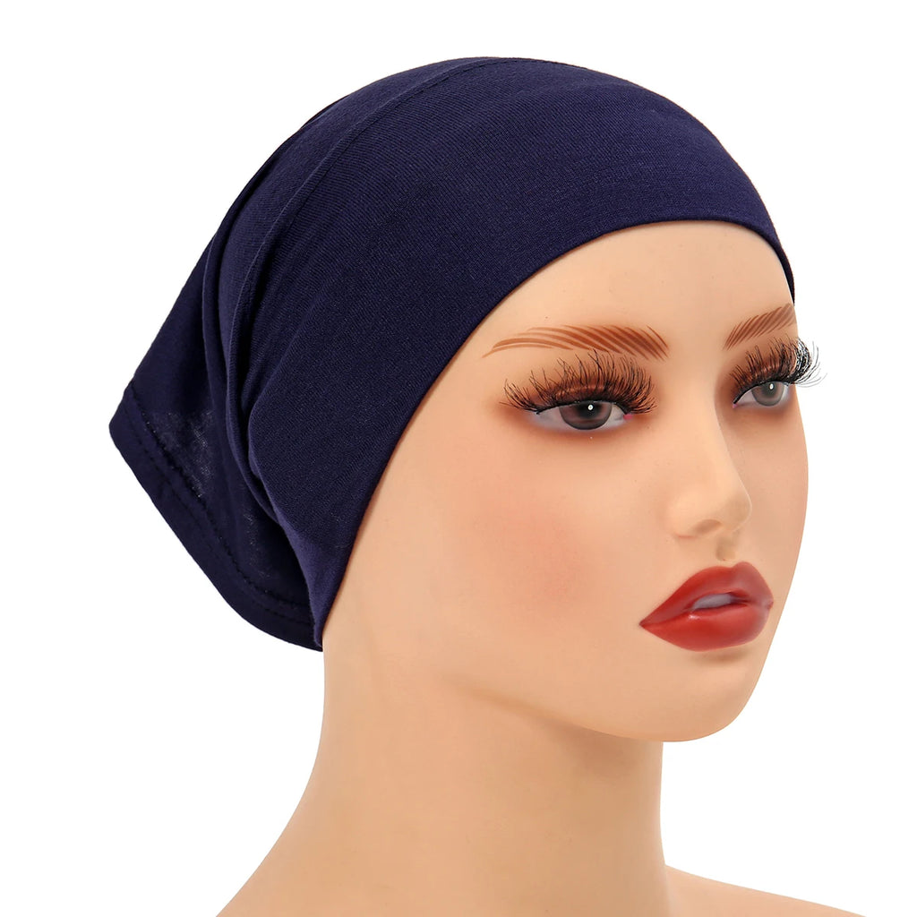 Hijab Inner Cap Set (6-Pack + Hairband)