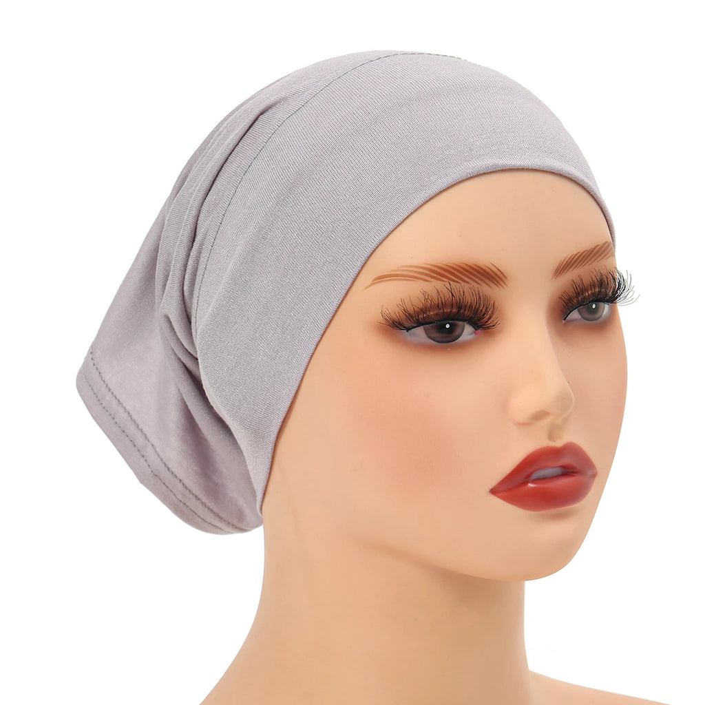 Hijab Inner Cap Set (6-Pack + Hairband)