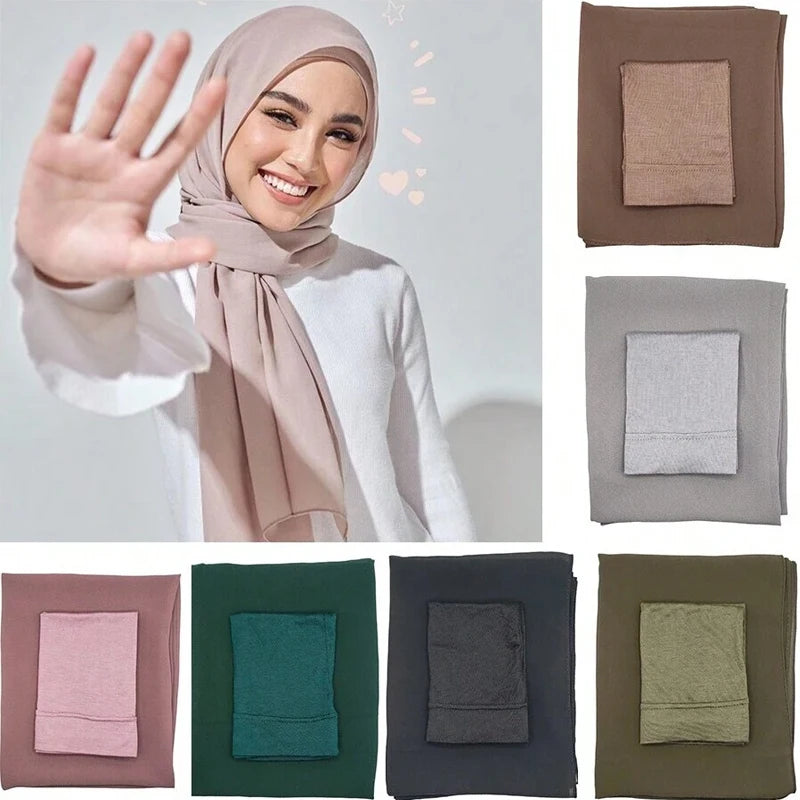 Chiffon Hijab &amp; Matching Undercap Set