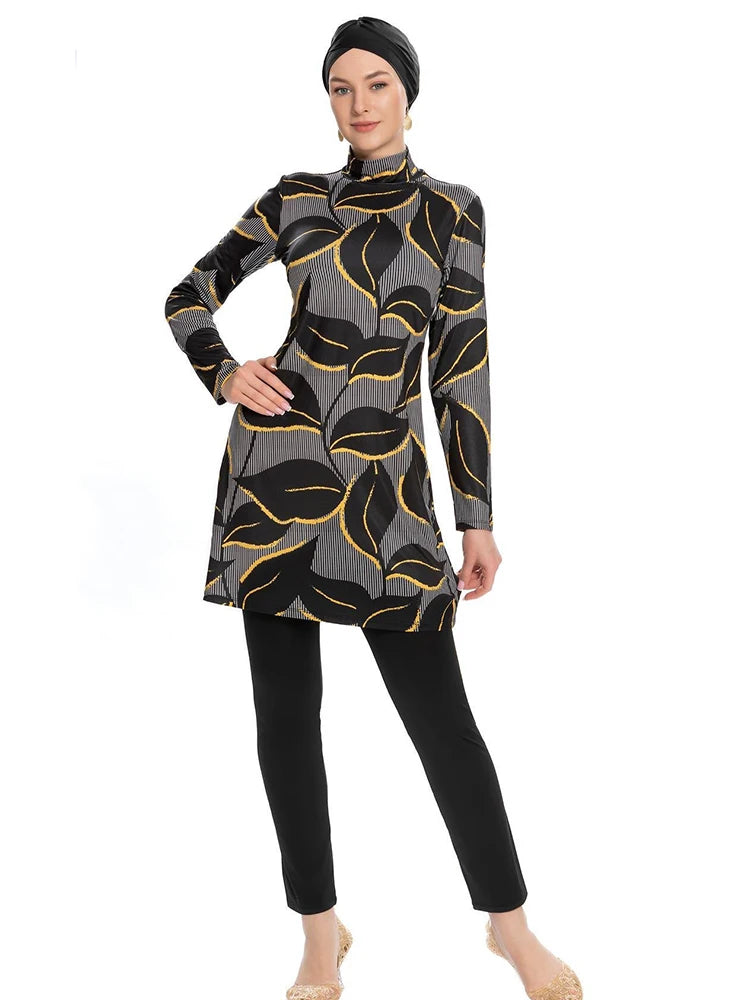 Noir Gold burkini full length