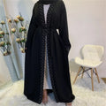 The Maison Bijou open cardigan abaya in Black