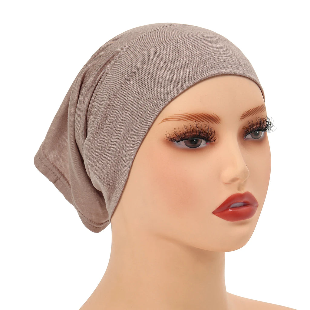 Hijab Inner Cap Set (6-Pack + Hairband)