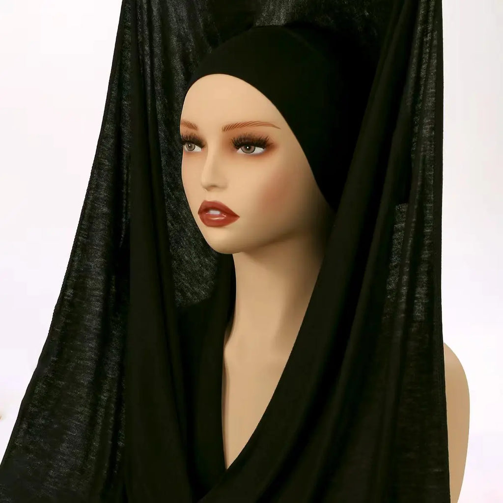 Hijab Inner Cap Set (6-Pack + Hairband)