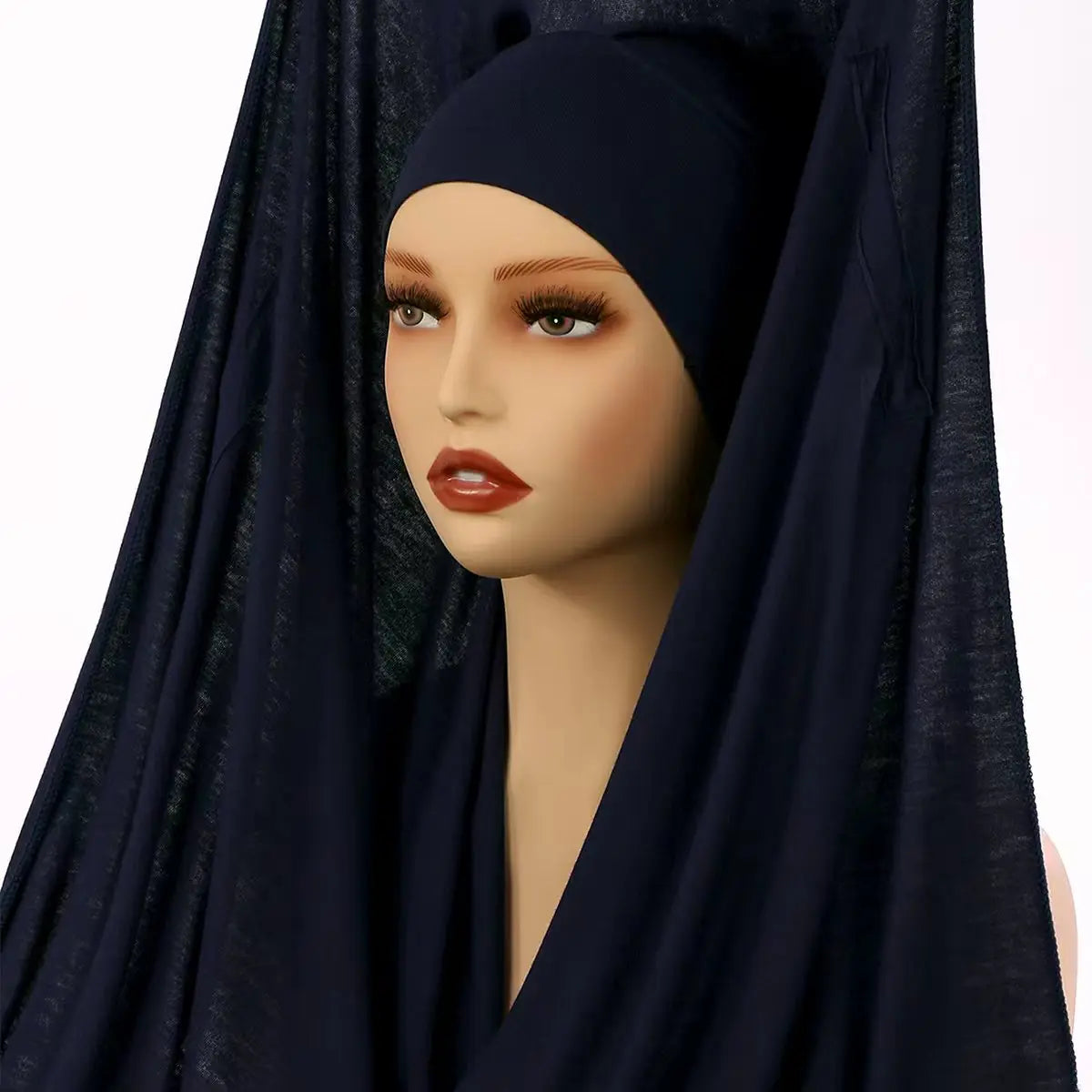 Hijab Inner Cap Set (6-Pack + Hairband)